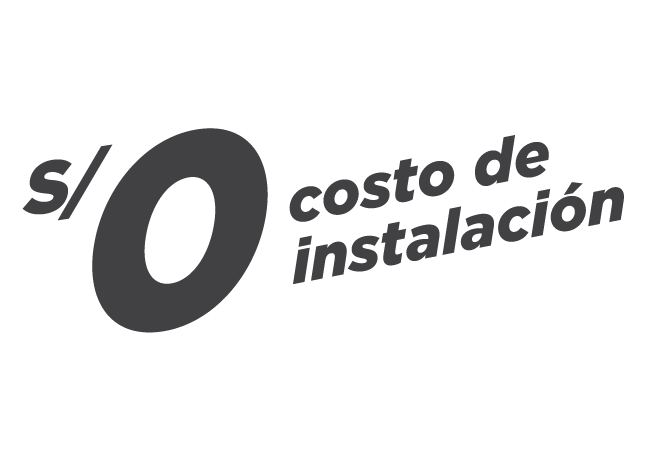 0 costo de instalación