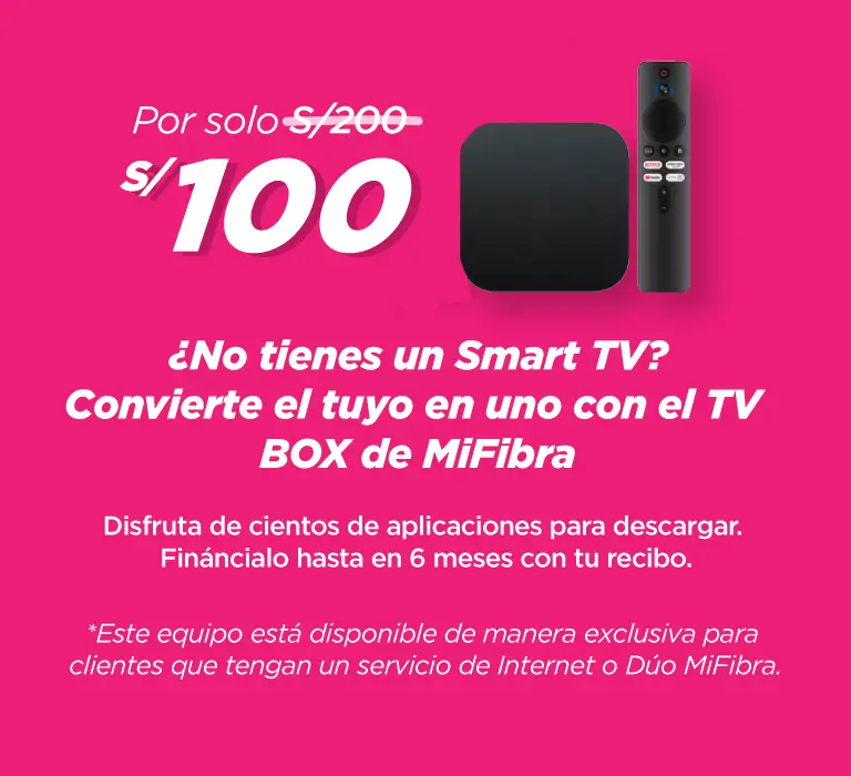 ¿No tienes un Smart TV? Convierte el tuyo en uno con el TV BOX de MiFibra
