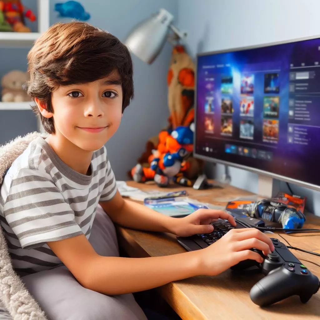 Mitos y verdades sobre el Internet de fibra óptica Niño disfrutando de su internet de fibra óptica para juegos de video